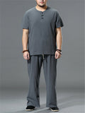 Men's Plus Size Cotton Linen Sets