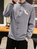 Spring Style Simple Crane Cool Men's Jackets