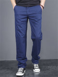 Male Spring Autumn Casual Large Size Straight Leg Pants