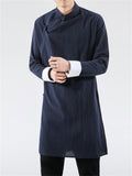 Men's Hanfu Long Cotton Linen Jacket