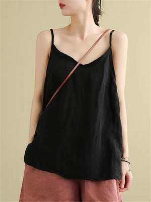 Women's Cute Cozy Cotton Linen Camisole