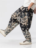 Dragons Printed Loose Bloomers For Men