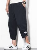 Comfy Embroidered Wide Leg Cropped Pants