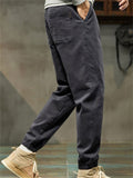 Fashionable Casual Loose Men's Solid Drawstring Pants