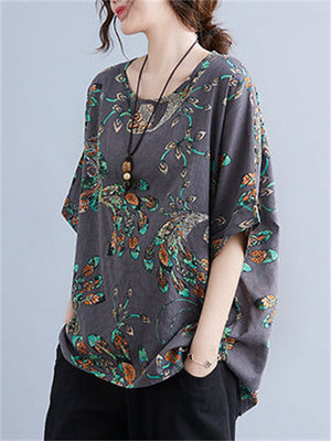 Casual Loose Printed Half Sleeve T-Shirts