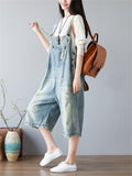 Retro Loose Ripped Denim Jumpsuits