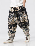 Dragons Printed Loose Bloomers For Men