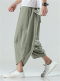 Casual Comfy Solid Color Wide Leg Pants For Men