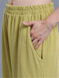 Retro Casual Elastic Waist Ankle-Banded Bloomers