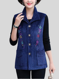 Corduroy Middle-aged Mother Vest Women's Jackets