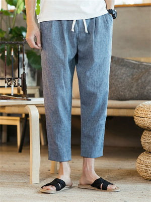 Cotton Linen Comfy Long Men's Pants