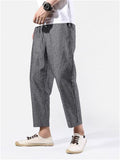 Men's Fashion Stripe Cropped Pants