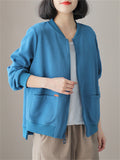 Autumn Winter Solid Color Age-reduced Baseball Uniform Women's Jackets