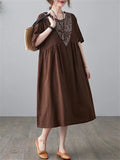 Ladies Large Size Cotton Linen Dresses