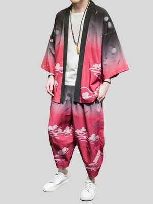 Men's Chinese Hanfu Printed Outfits