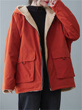 Women's Mid Length Winter Lamb Cashmere Warm Thickened Jackets