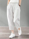 Vertical Stripe Summer Girls Hip Pants