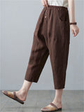 Thin Cotton Linen Oversized Harem Ladies Pants