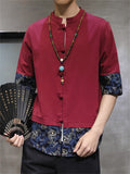 Men's Stand Collar Half Sleeve Fitted Shirts