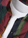 Men's Long Sleeve Linen Stripe Shirt