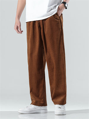 Spring Autumn Corduroy Loose Men's Pants For Outdoor Activities