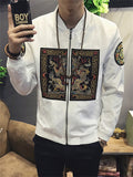 Chinese Dragon Printed Thin Style Men's Jackets