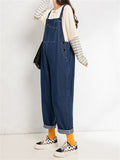 Casual Slim Denim Dungarees Sleeveless Young Women's Jumpsuits