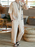 Summer Chinese Style Linen Cotton Fashion Men's Outfits