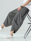 Casual Comfy Solid Color Wide Leg Pants For Men