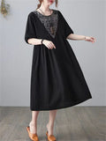 Ladies Large Size Cotton Linen Dresses