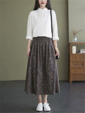 Summer Breathable Simple Medium Long Women's Skirts