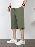 Men's Comfy Linen Straight Cropped Trousers