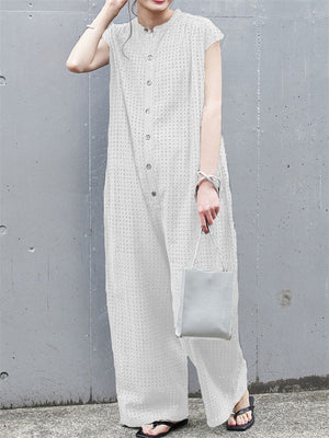 Women's Summer Comfy Eyelet Jumpsuits