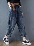 Plus Size Spring Autumn Casual Vogue Long Jeans