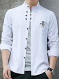 Men's Stylish Asian Inspired Button Up Shirts