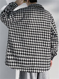 Young Trendy Men's Autumn Winter Houndstooth Jackets