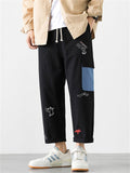 Japanese Style Cute Printed Loose Men's Pants