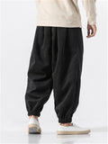 Drawstring Thick Solid Color Ankle-Banded Pants