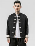 Cool Linen Traditional Tang Style Fashion Jacket