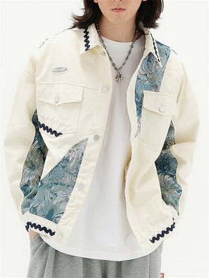 Irregular Patchwork Printed All-match Jackets