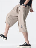 Stylish Summer Large Size Solid Drawstring Male Short Pants