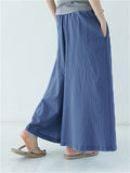 Casual Solid Color Wide Leg Pants