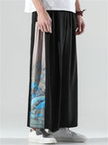 Men's Casual Printed Wide-leg Pants