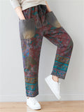 Women's Ethnic Floral Antique Finish Jeans