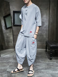 Simple Summer Embroidered Students Sports Outfits For Men