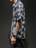 Japanese Style Printed Holiday Relaxed Original Design Men's Shirts