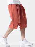 Stylish Summer Large Size Solid Drawstring Male Short Pants