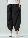 Casual Comfy Solid Color Wide Leg Pants For Men