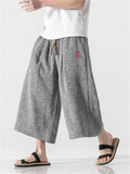 Loose Embroidery Wide Leg Pants