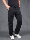 Winter Plus Size Thickened Fleece Male Multi-pocket Pants